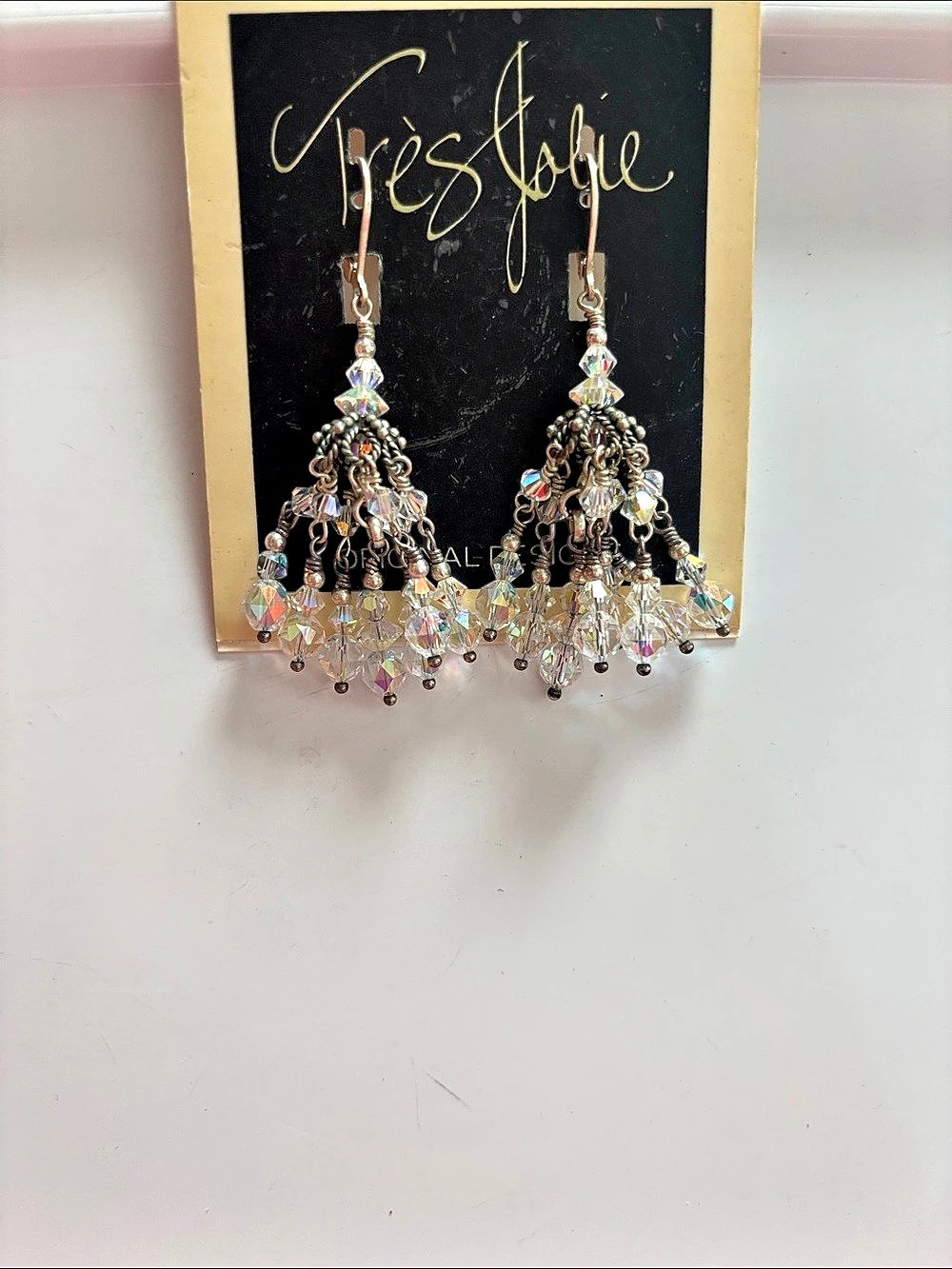 Tres Jolie Crystal Chandelier Drop Earrings